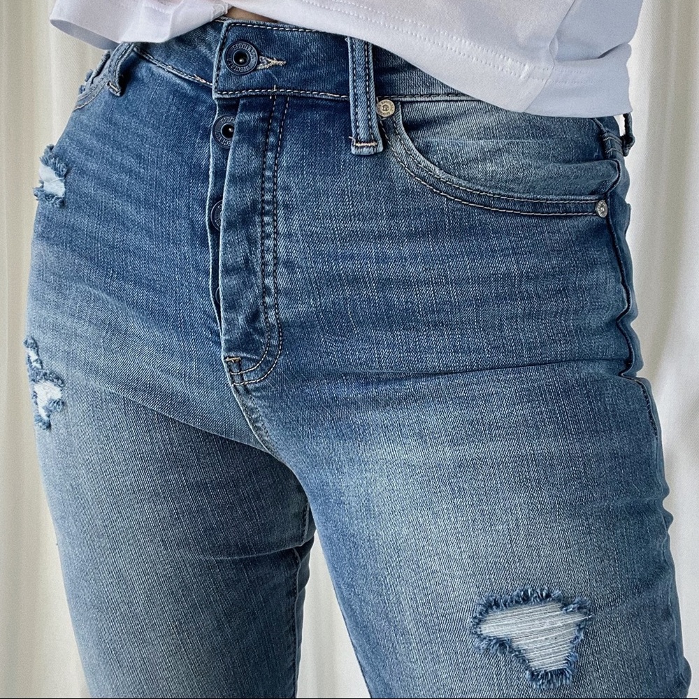 JEANS high waisted skinny jeans — Medium Wash